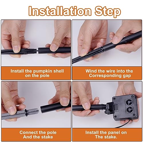 DAYLIGHTIR Solar Halloween Ghost Pathway Lights Decorations, Halloween Ghost Stake, Lighted 3D Ghost Outdoor Waterproof for Garden, Pathway and Yard Decoration (White, 10 Pack) by DAYLIGHTIR - Image 4