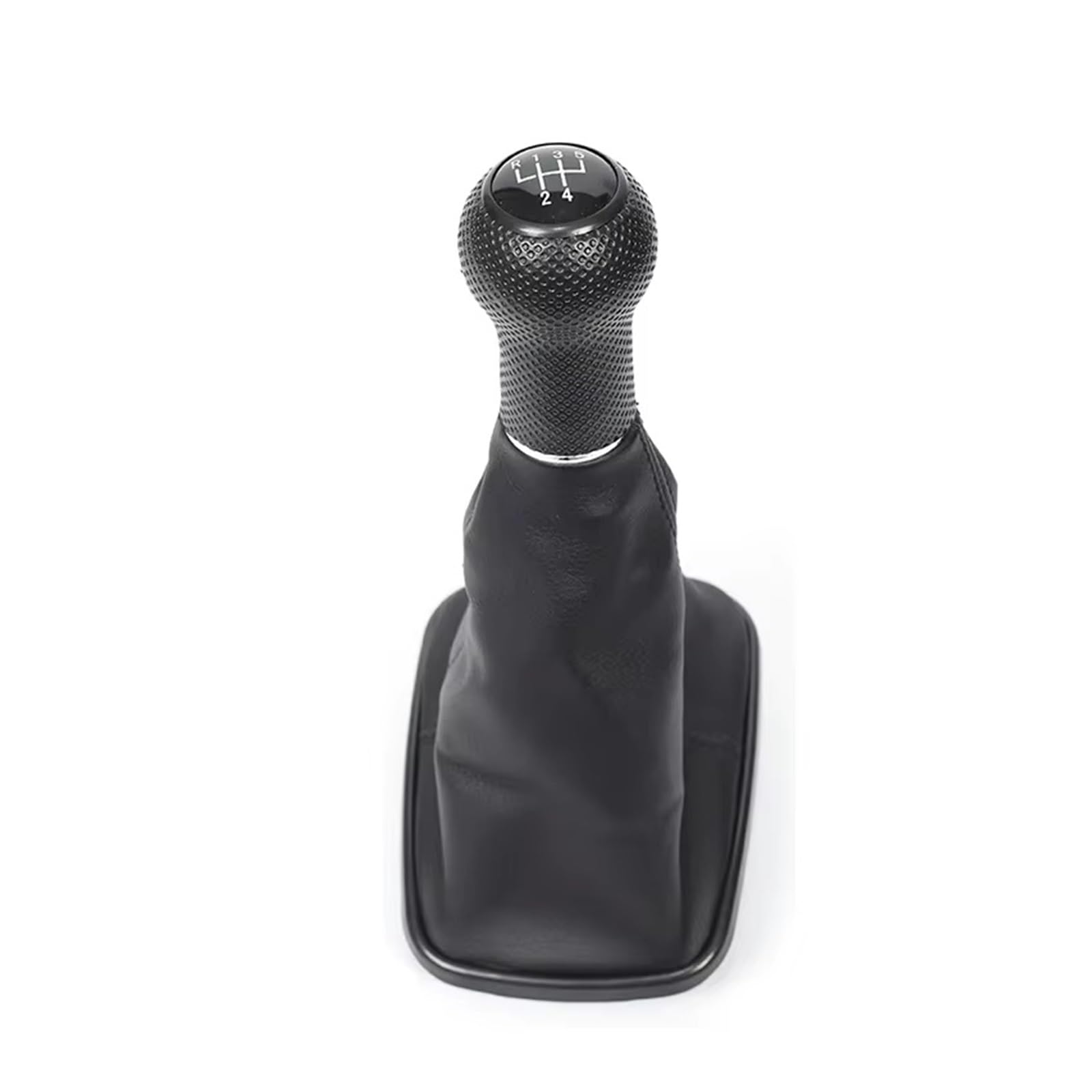 Cqrbne Black 5-Speed Car Gear Lever Knob For Golf 4 Iv Mk4 For Gti R32 For Bora For Jetta Mt 1998-2004 5 6 Speed Gear Shift Knob Lever Shifter Gaitor Boot Pu Leather Gear Shift Knob Handle(Black 5-Speed)