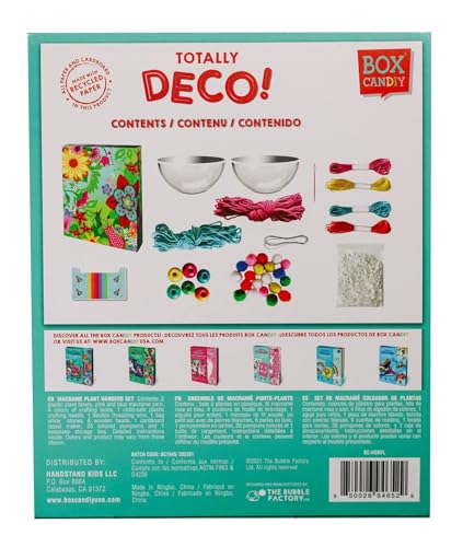 Image of BOX CANDIY Totally Deco Make Your Own Macrame Mini Colorful Plant Hangers Kit to Make and Display