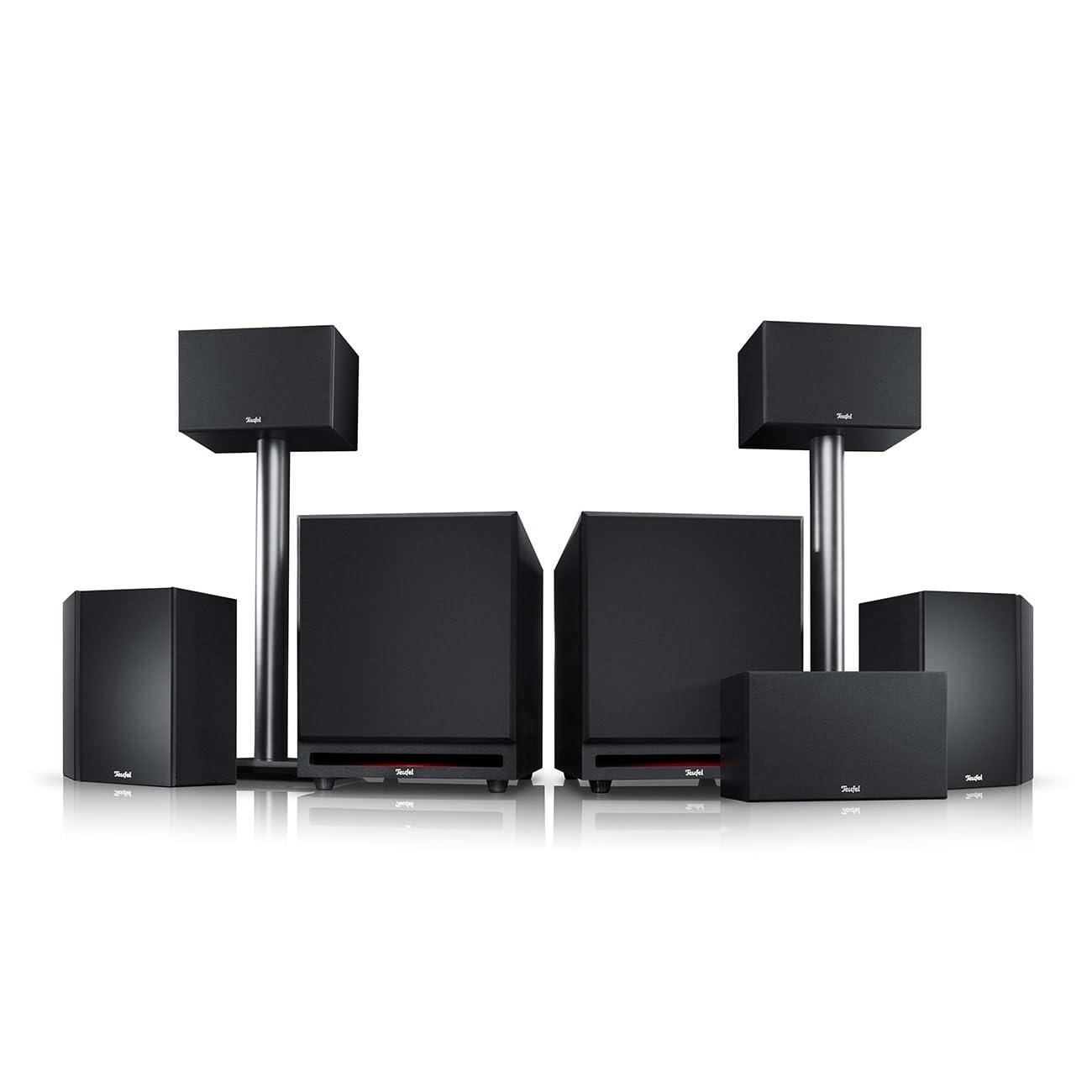 Teufel Sistema 6 THX 5.2 Set Home Cinema con Licenza THXSelect, Suono cinematografico e Riproduzione Musicale a Livello THX, 2 potenti subwoofer (Wireless Opzionale), ATM
