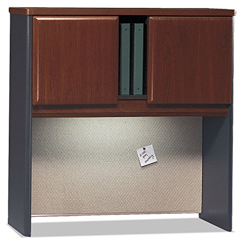 Bush Business Furniture Series A Collection 36W Hutch in Hansen Cherry/Galaxy