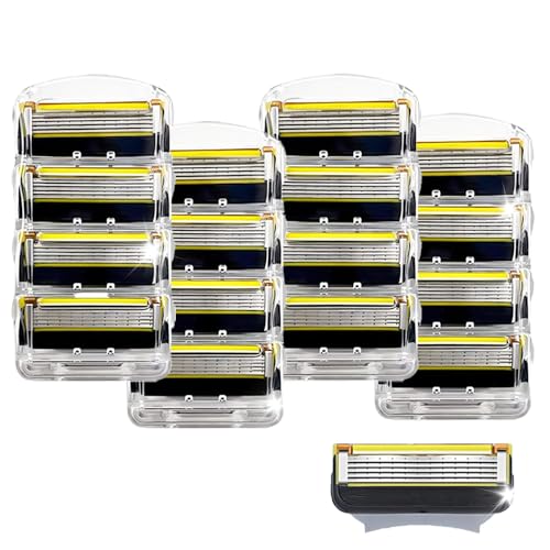 ジレット対応 フュージョン/プログライド 替刃 互換品 5枚刃 低刺激 髭剃り ひげそり 交換用カートリッジ 16個入り