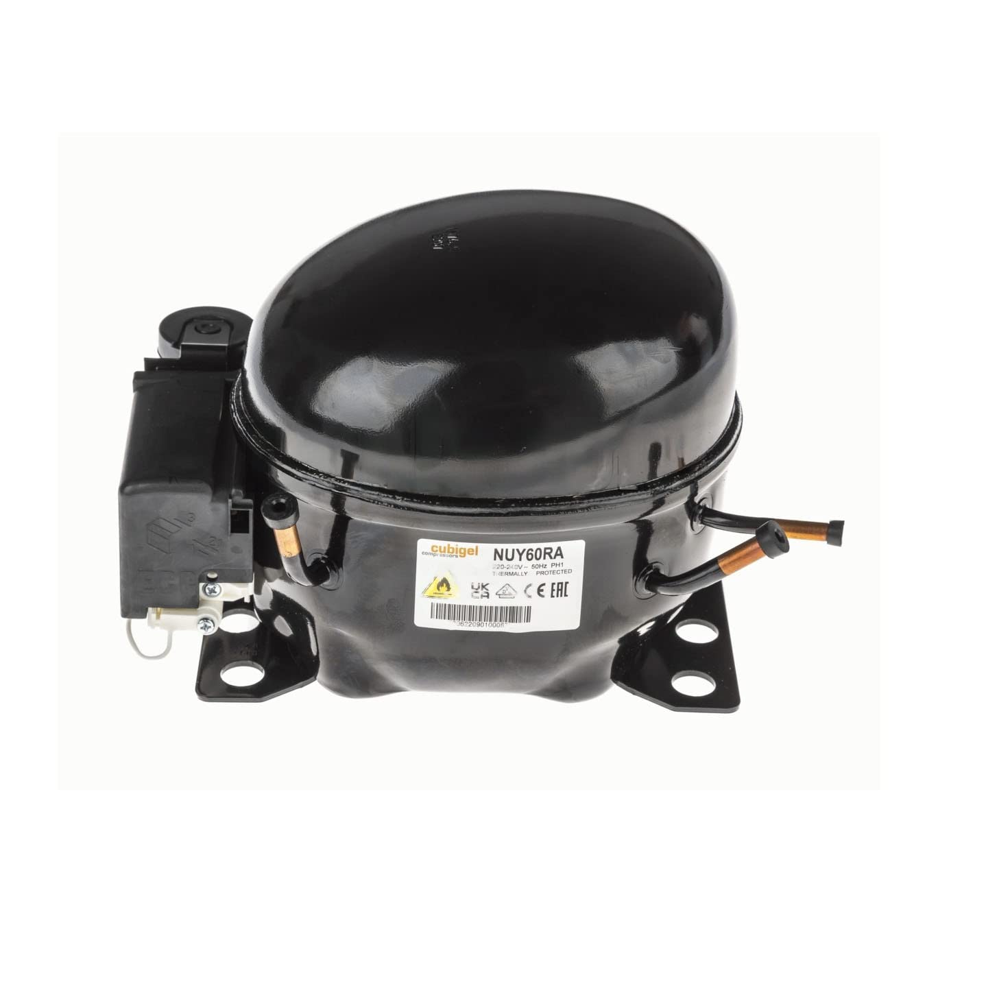COMPRESOR HERMÉTICO NUY60RAa R290 1/4 CUBIGEL CILINDRADA 6 cm3