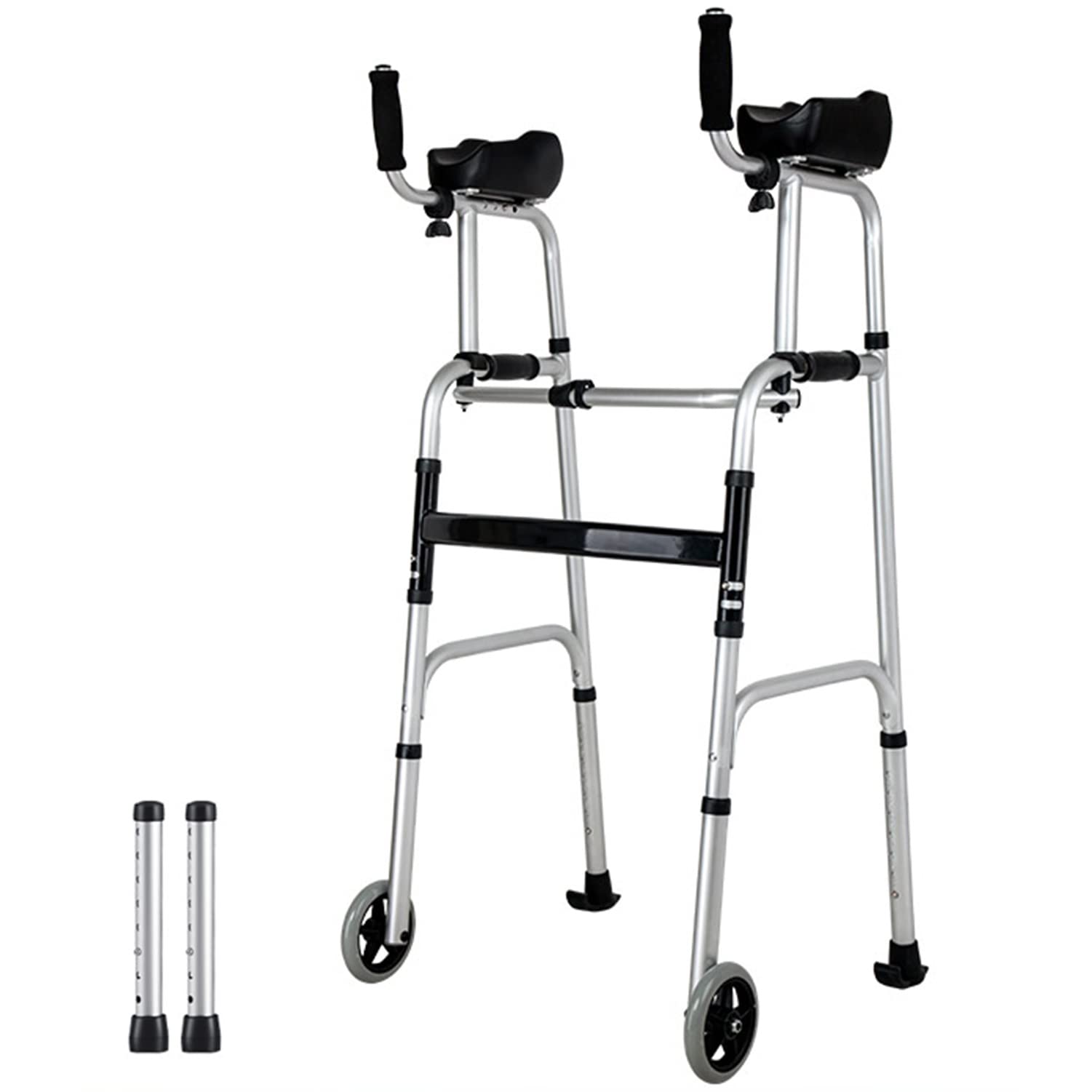 Armstütze Gehhilfe, Gehbock Mit Rädern, Senioren Erwachsene Rollend Rehabilitations-Hilfsmittel, Aluminium, Höhenverstellbar