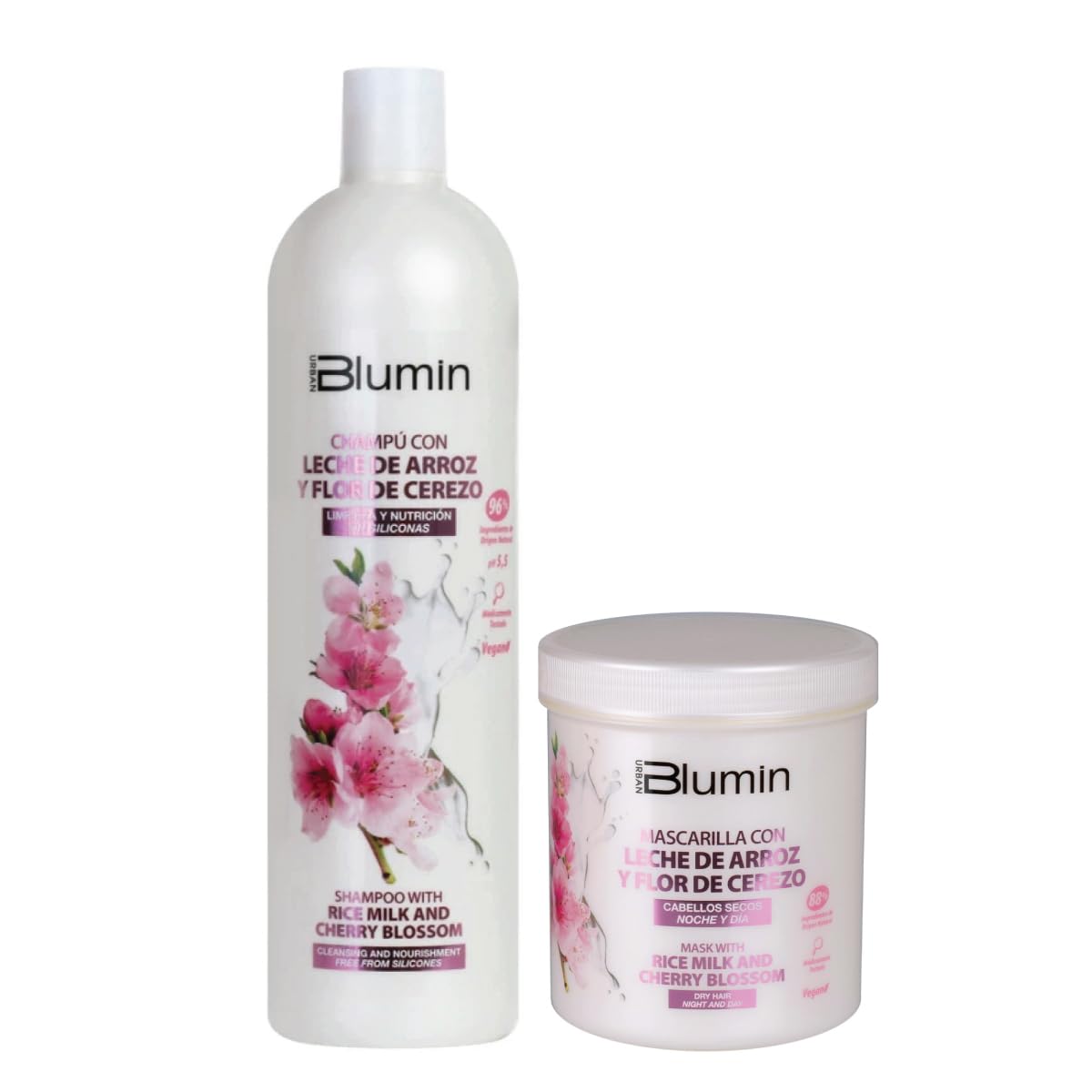 Shampoo (1000 ml) & Mask (700 ml) Rice Milk and Cherry Blossom