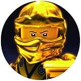 Tortenaufleger Tortenfoto Aufleger Foto Bild Nin-jago gold (11) rund ca. 20 cm *NEU*OVP*