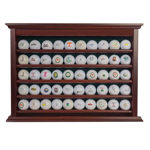 Golf Ball Display Case~Holds 50 Golf Balls~Handcrafted Solid Wood ~Three Color Options