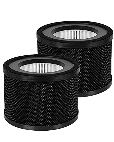 Ersatzfilter, kompatibel mit TaoTronics TT-AP001 und VAVA VA-EE014 Luftreiniger, True HEPA und Aktivkohlefilter, 2er-Pack Cover