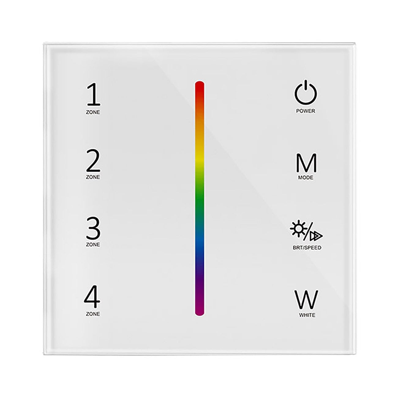 White 4 Zone 2.4GHz RF Remote Control 100-240V AC Input DMX512 Signal Output, for RGBW LED Strip Lights