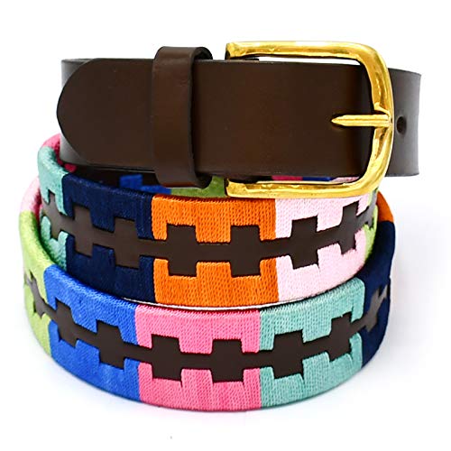 Leather Multi Polo Belt Multi Coloured 42