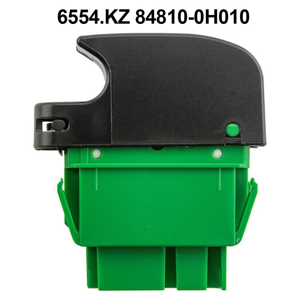 Interruttore alzacristallo elettrico compatibile con Citroen C1/Peugeot 107/1007 2005-2014 e Toyota Aygo 2005-2014, plastica nera, OEM 6554.KZ 84810-0H010