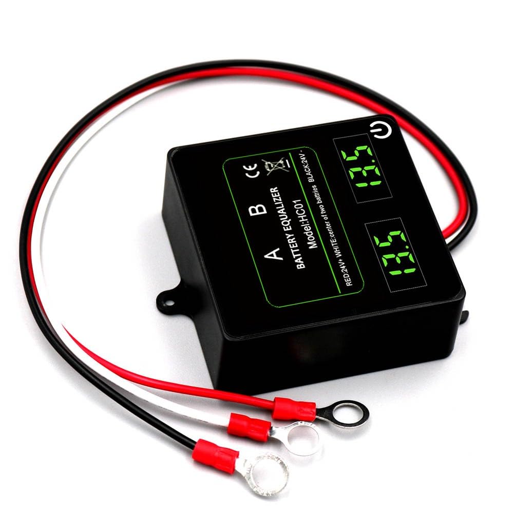 Equalizzatore di tensione HC01 e HC02 con interruttore touch, equalizzatore di tensione 24 V 48 V per batterie al piombo, LiFePO4, NiCd e NiMH, trasferimento automatico di energia e