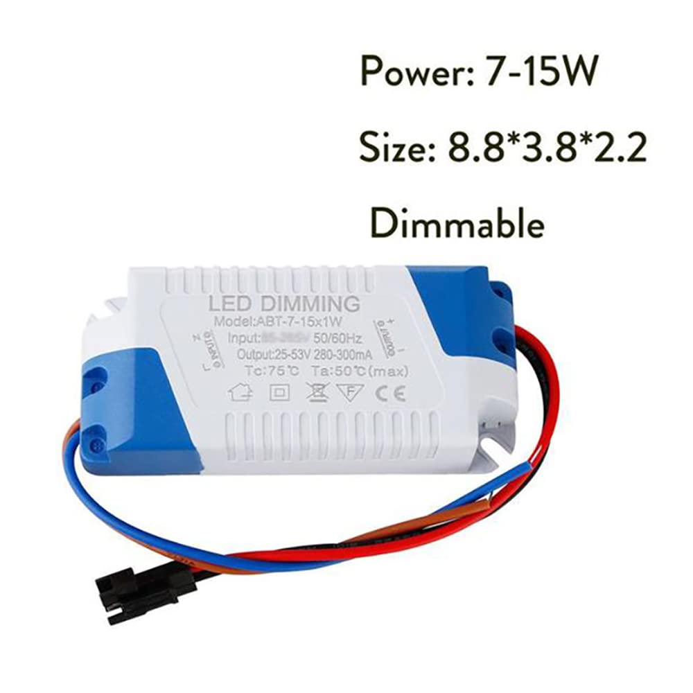 Dimmable 3W 5W 7W 8-10W 15W 15-24W Power Supply LED Driver Adapter Transformer 300mA for LED Downlight 85-265V-7-15W,220V