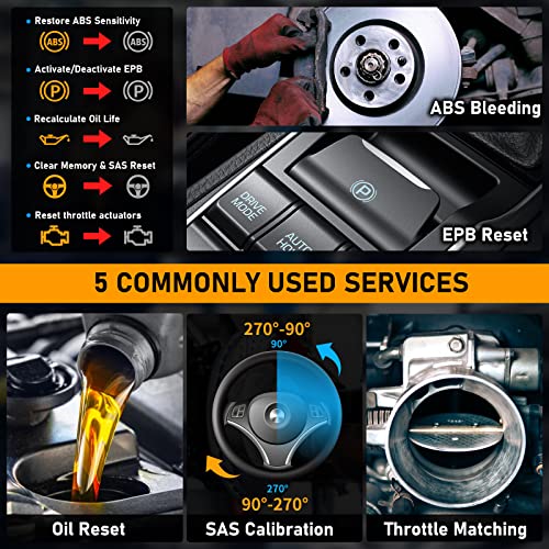 CGSULIT All System OBD2 Scanner, SC860 Code Reader with 8 Services, ABS Bleeding/EPB/Oil/SAS/TPS Reset, Battery Registration, Injector Coding, Car Scanner Diagnostic for All Cars, Free Update