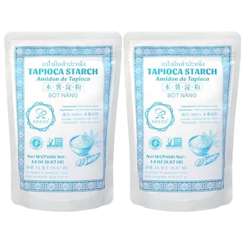 Soeos Tapioca Flour Starch, 14 Ounce (Pack of 2), All