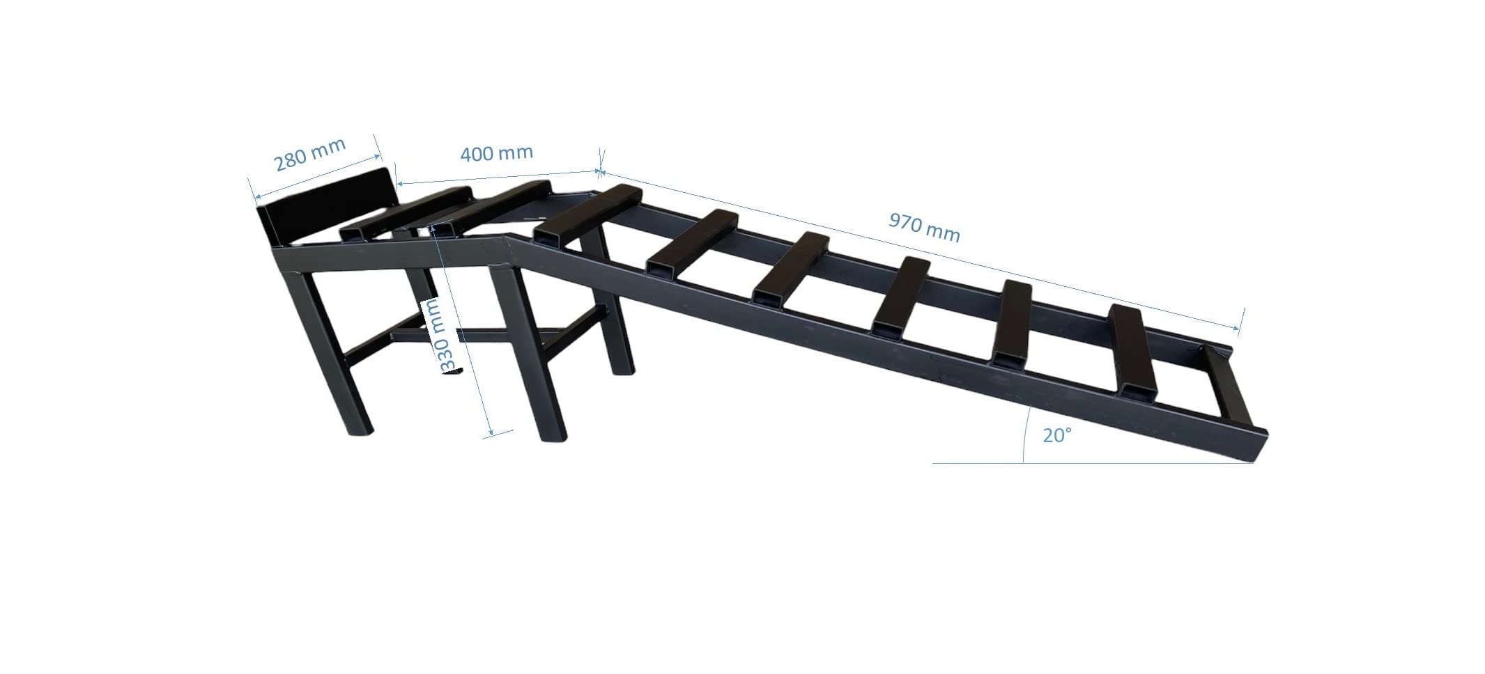 Paire de rampes pour Voiture 4000 kg, 330mm de Hauteur, 280mm de Largeur, Entretien pour Voiture, 4x4, Fourgon