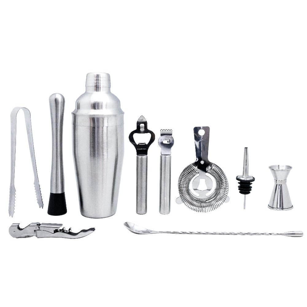 Vin Bouquet FIK 1432 Set Cocktail Completo con Base Bambù Kit Mixology Bartender Professionale