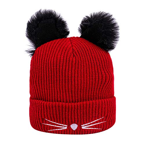 Sombreros de Invierno Cálida Suave con Pompón Gorros de Punto Diadema Beanie...