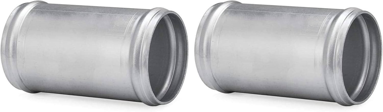 HPS AJ600-200 6061 T6 Aluminum Joiner Tubing with Bead Roll, 16 Gauge, 6" Length, 2" OD, 0.065" Wall Thickness (Pack of 2)