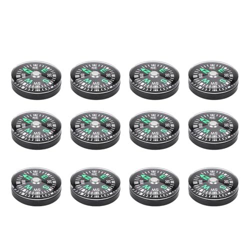Brújula compacta multifuncional de plástico 12 pcs 20mm miniatura 5