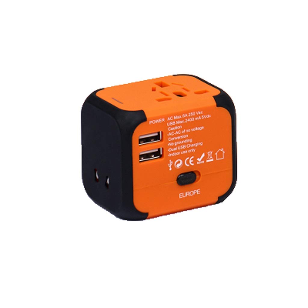 Enchufe Internacional Adaptador Adaptador de Viaje con conversión de Carga Internacional de Viajes portátiles, convertidor de Corriente de Enchufe Universal Adaptador de Corriente
