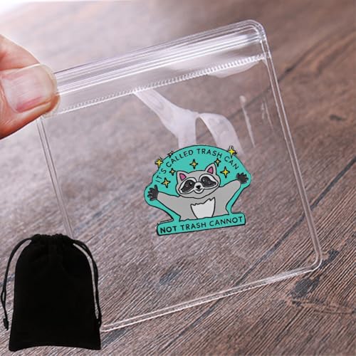 Image of Cute Raccoon Enamel Pin, inchIt's Called Trash Can Not Trash Cannot inchCartoon Animal Badge for Bags, Jackets, Hats