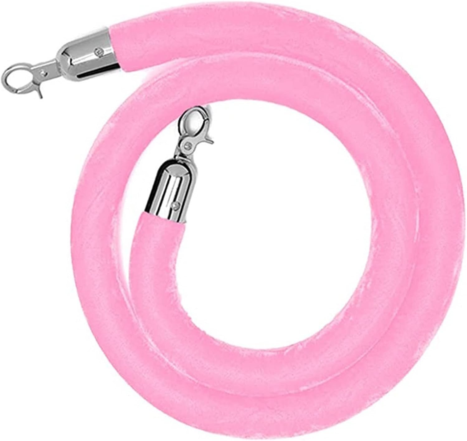 3/5/10Ft Blue Velvet Stanchion Rope, Green Crowd Control Barriers for Stanchion Posts Queue Pole, Rope Safety Barrier with Metal Hooks, Stanchion Queue Barrier Rope for Carpet Events, 3.2cm ( Color :