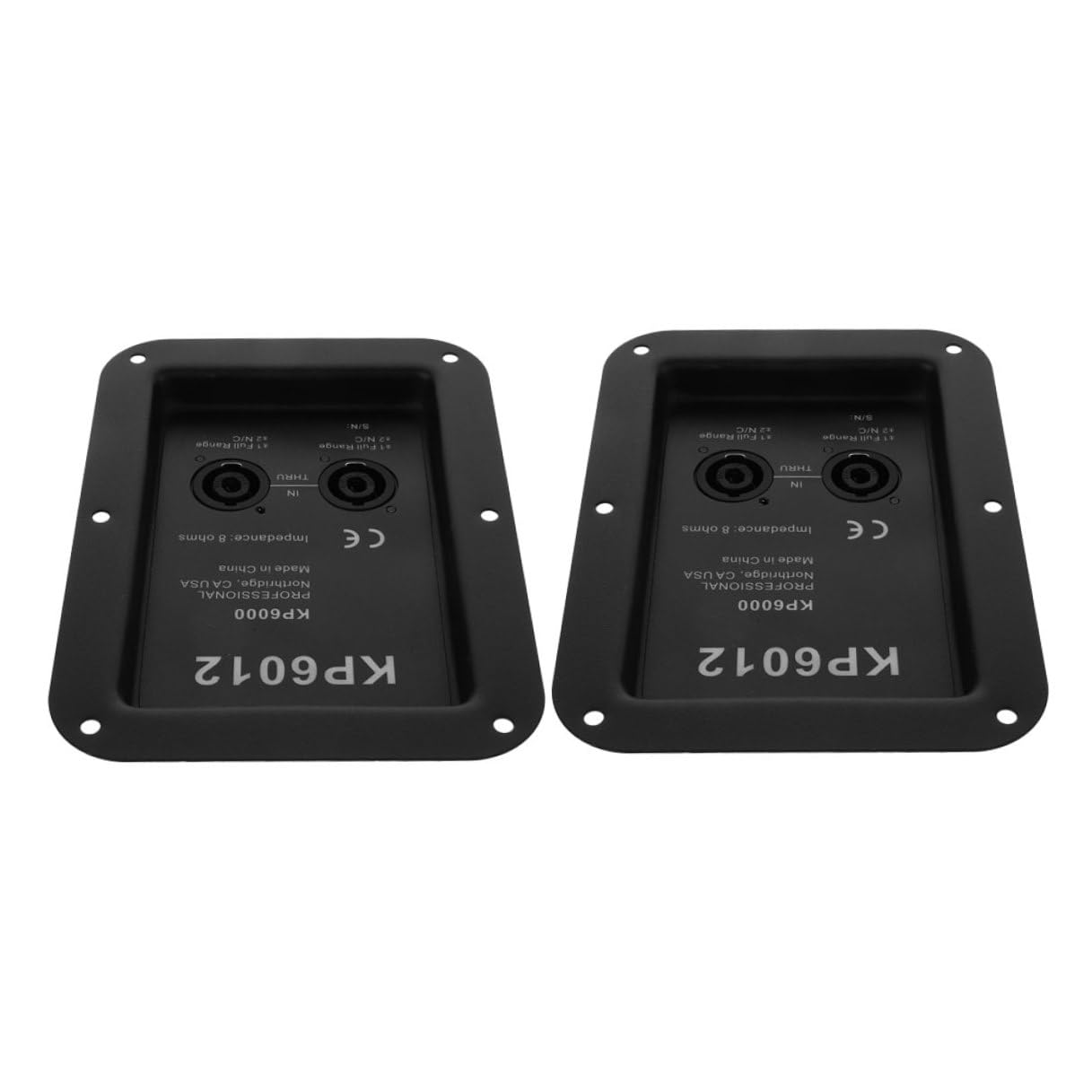 Piastra di Giunzione in Ferro Nero per Altoparlanti 2 Pezzi per Cablaggio Stabile di Casse Acustiche Stage Box 612 per Diversi Setup Audio