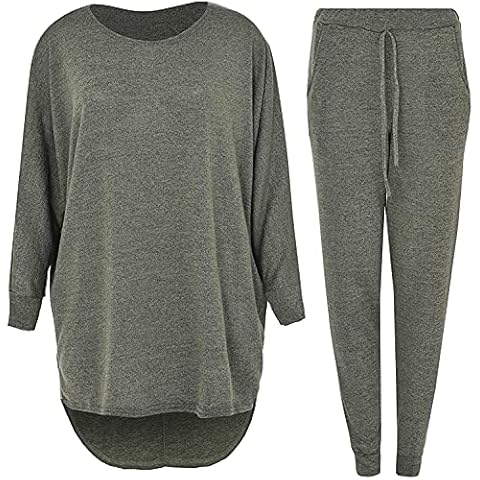 shelikes Womens Tracksuit Set Ladies High Low Top And Bottoms Casual Loungewear For Casual Work And Gym Cover