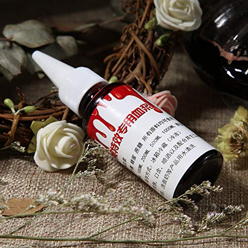 Sangue finto professionale, Halloween Trucco Puntello Ferite speciali Cicatrici Sacca di sangue Zombie Costume da festa Puntelli Trucco fantasia Sangue finto per bambini e adulti(30ml)