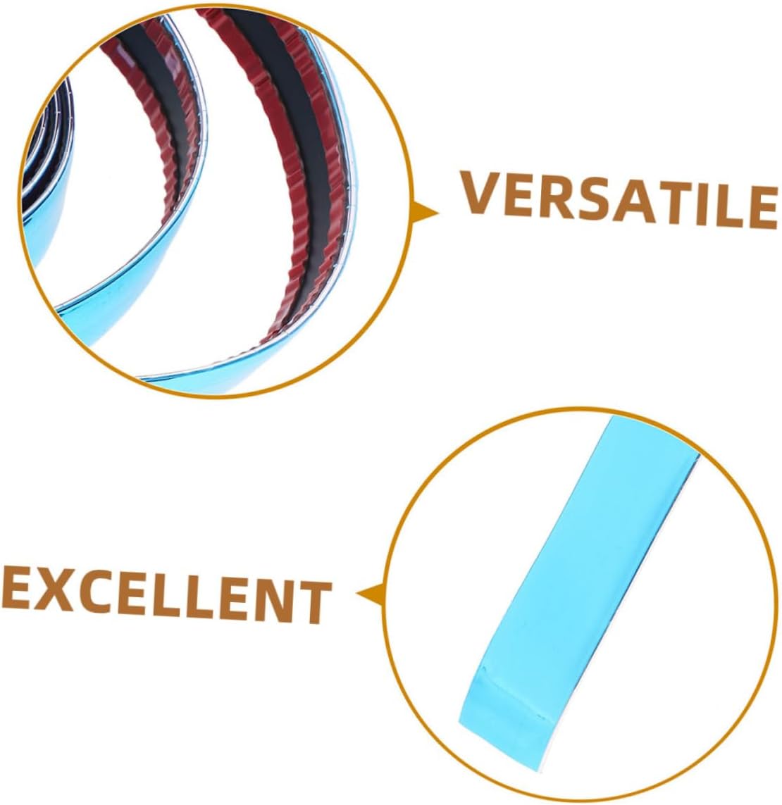 Sosoport Automotive Chrome Trim Molding Strips Self Adhesive Scratch Protective for Car Doors Windows Bumpers Durable Easy to Install Trim for Vehicle Body Protection