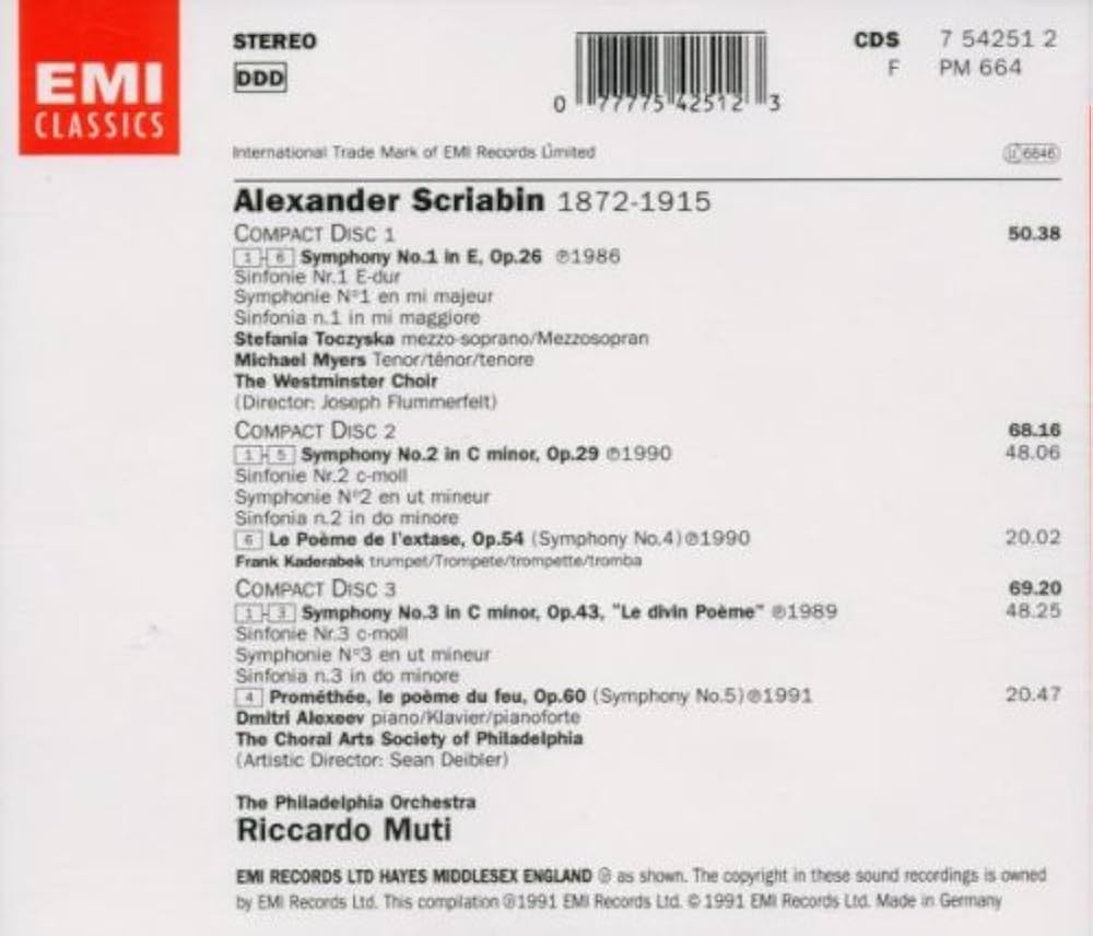 Alexander Scriabin, Riccardo Muti, The Philadelphia