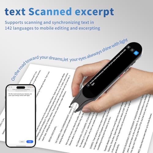 Image of Scan Translator Pen, Language Translator Device, Dyslexia Tools with 142 Online /10 Offline Languages, Text to Speech Reading Pen for Learning Difficulties, Language Learners and Elderly Users