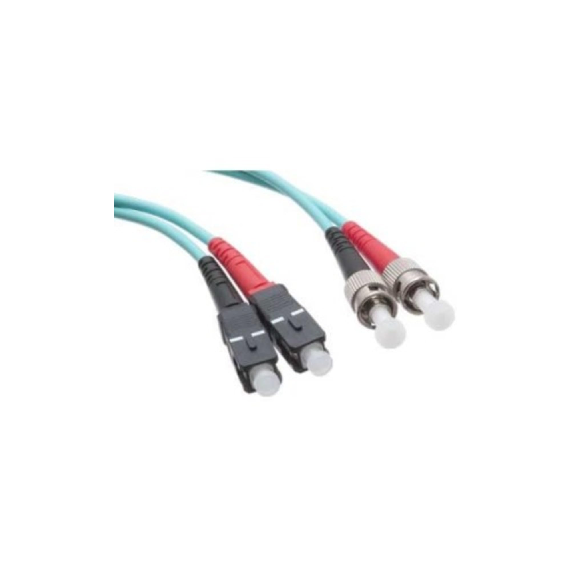 Axiom AXG96051 Network Cable, SC Multi-Mode (M) to ST Multi-Mode (M), Fiber Optic, 50/125 Micron, OM3, Halogen-Free, Aqua, 6.6 feet