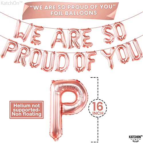 Image of Katchon, We Are So Proud of You Balloons - 16 Inch, Pack of 27 | Rose Gold for Graduation Decorations 2026 | Grad Foil Balloon, Graduation Decorations 2026