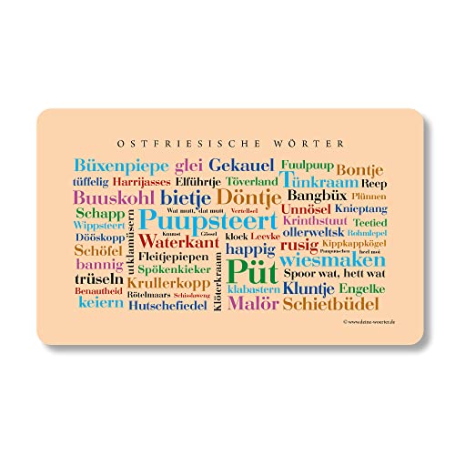 Frühstücksbrettchen Ostfriesische Wörter