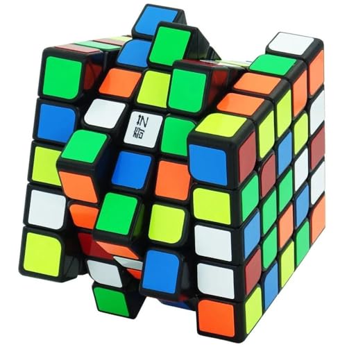 Image of HAWKISTER all ages Qiyi QIZHENG W 5X5 Speed Cube 5X5X5 Magic Puzzle, Black-Base