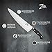 Zelite Damascus 10 Inch Chef Knife - Japanese Executive 10 Inch Chef's Knife for Kitchen with Curved Handle; Professional Kitchen Knife with Japanese AUS-10 Super Steel 45-Layer - Leather Sheath