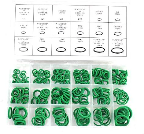 SINOCMP Multi Assortment 270pcs O-Ring Seal Kit for Car Vehicle Auto Repair (270pc HNBR O-Ring Assortment)