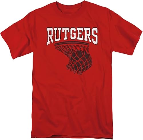 Vista 8 de Rutgers University Camiseta unisex para adultos con aro de baloncesto oficial Athletic Heather