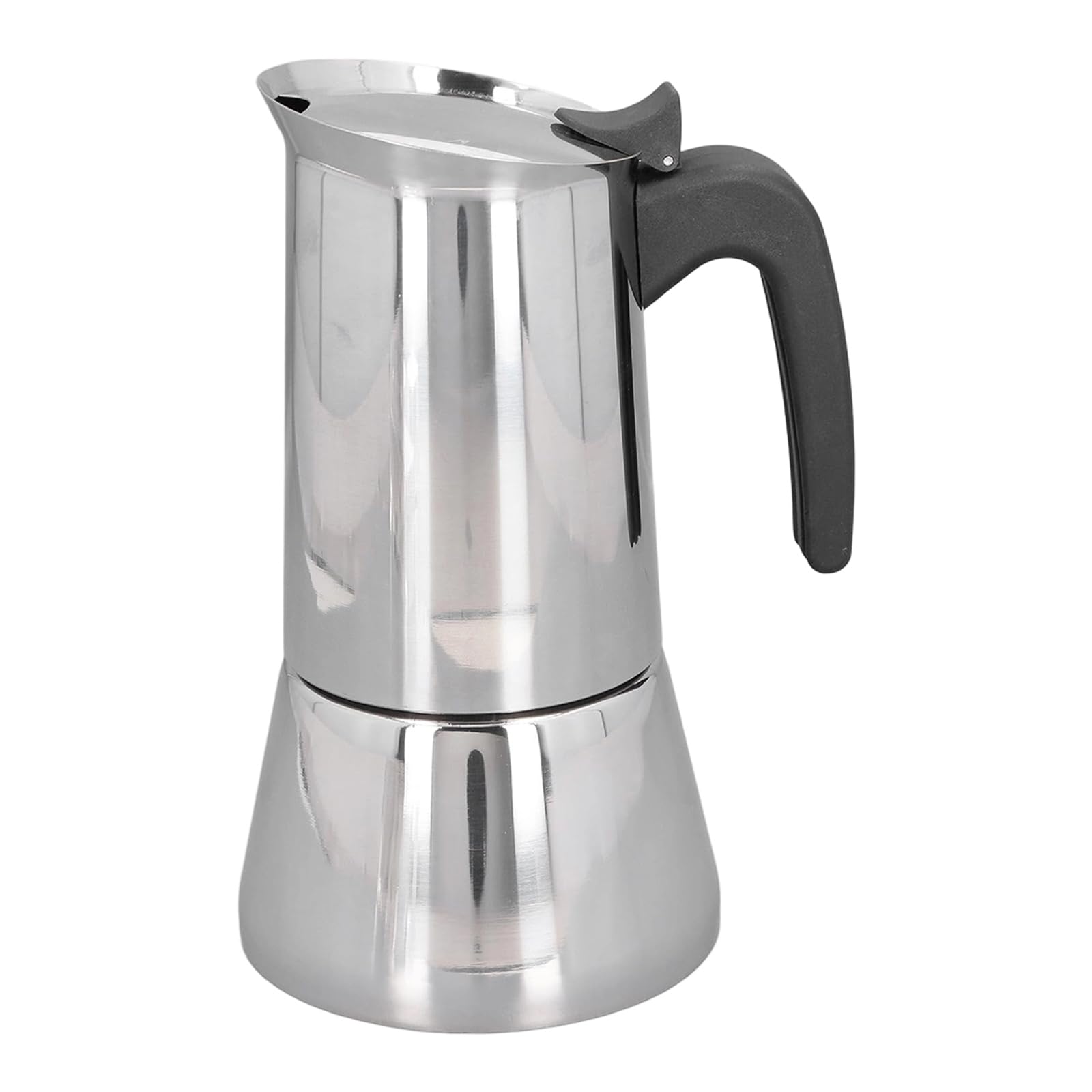 Buxuaaaa Compact Stovetop Coffee Maker 2/4 Cups with Ergonomic Designs for Electric Induction Cooktops Portable and Sturdy Portable Stovetop Espressos Maker