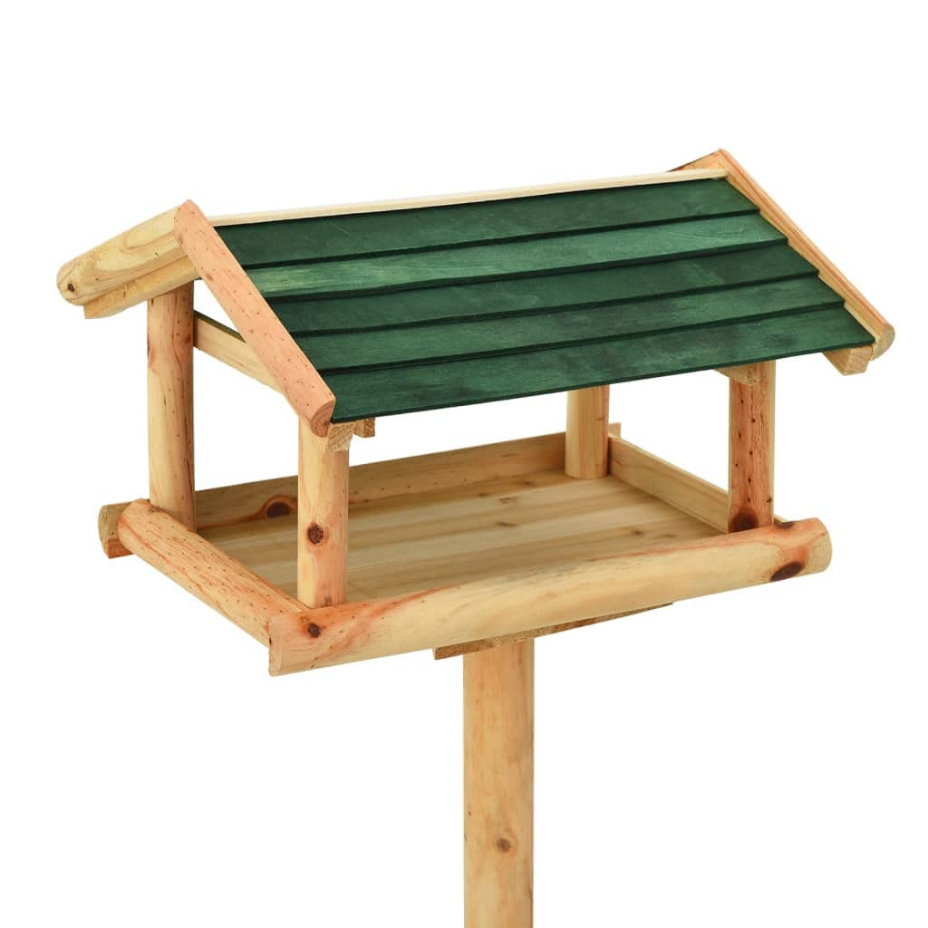 Haus & Garten, Dekoration, Vogel- und Wildtier-Futterspender, Vogelfutterspender mit Ständer, 37 x 28 x 100 cm, massives Tannenholz