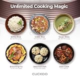 CUCKOO CMC-QSB501S ICOOK Q5 wysokiej jakości urządzenie wielofunkcyjne 4750 ml, 8 w 1, technologia ogrzewania 3D, funkcja utrzymywania ciepła, wewnętrzny garnek ze stali nierdzewnej z powłoką zapobiegającą przywieraniu