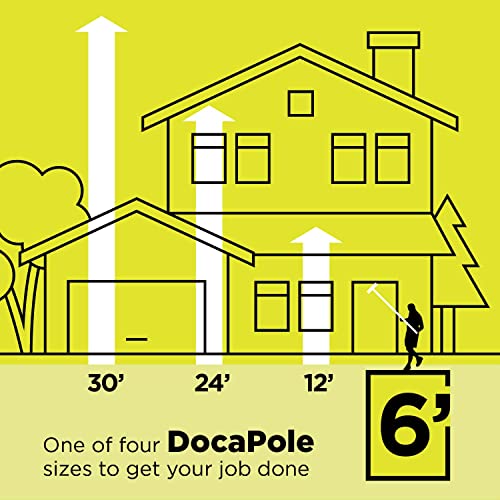 Docapole Car Cleaning Kit With 6 Foot Extension Pole: Detailing And Wash Kit Includes Soft Brush, Squeegee, Mitt (2X), Microfiber Cleaning Head And 4-Piece Long Handle #TOP3