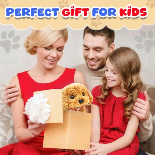 Image of Wembley Cute Plush Puppy Toy| Soft & Interactive Battery Operated Toy| Walking, Barking & Jumping Pup for Kids| Tail Wagging Cute Realistic Pet| Birthday Gift for Babies (Brown)