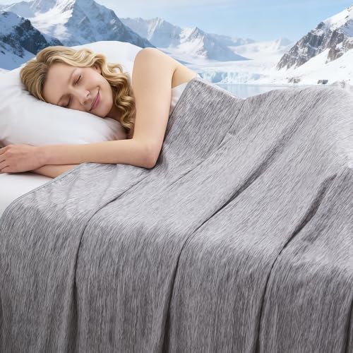 PENGZHU TECHNOLOGY Cooling Blanket Throw Size 50x70 Cooling Blankets for Hot Sleepers Cold Blanket Thin Lightweight Breathable Soft for Couch Bed Lightweight Blanket Keep Cool for Night Sweats