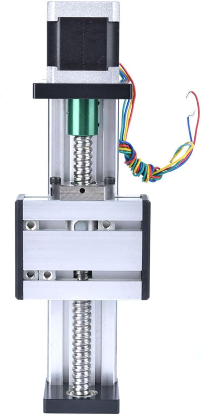 100mm Stroke Single Shaft Ball Screw Linear Guide Rail, Aluminum Alloy CNC Linear Guide Stage Actuator with 42 Motor (The Effective Range of Screw 1610 is 100mm)