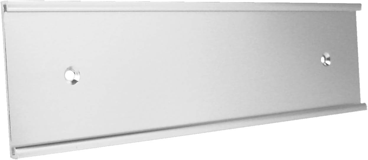 Matte Silver Name Plate Holders Wall Mount (2x8)
