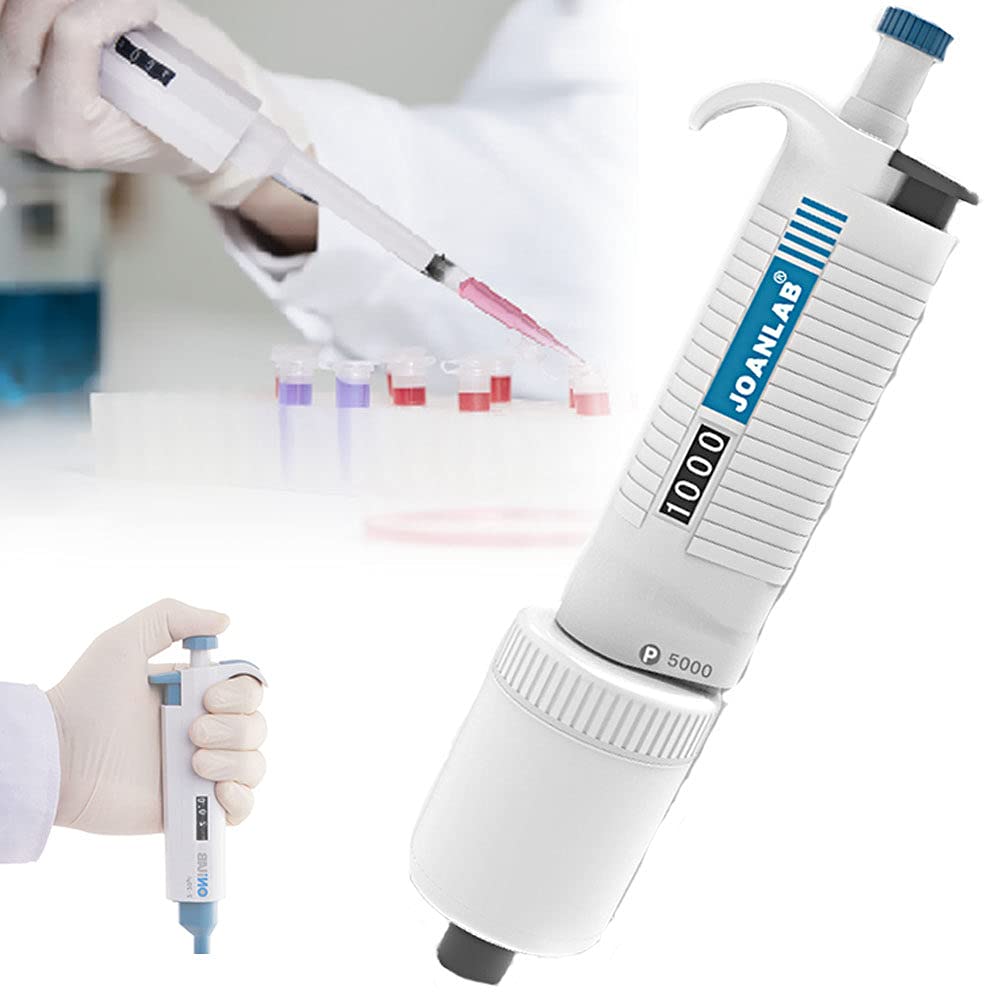 Pipetas Monocanal, Pipetas de Laboratorio Ajustables, Pipeta AutomáTica de Alta PrecisióN con Cono de Punta Esterilizable en Autoclave para InvestigacióN de Laboratorio,2-10ml