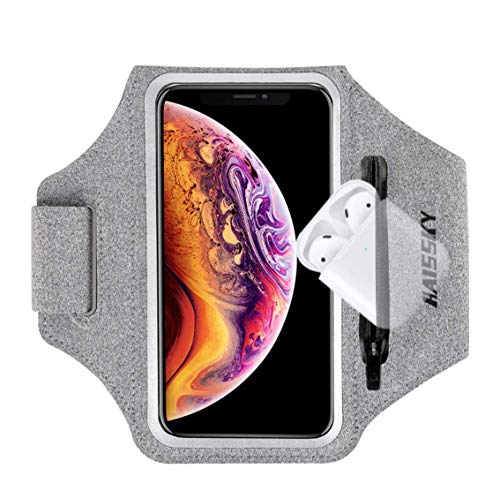 Guzack Running Armband voor iPhone XR/XS/8 Plus/7 Plus, Samsung S9/S8/S7, Huawei P20 【Tot 6,8 inch 】 Zweetbestendig+reflecterende strip armband, sport armband telefoon case houder voor hardlopen, gym, outdoor